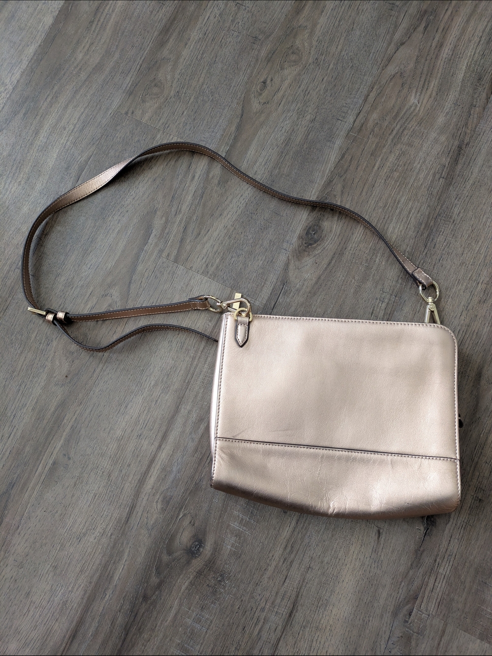 G.I.L.I. Metallic Crossbody Bag with Adjustable Strap
